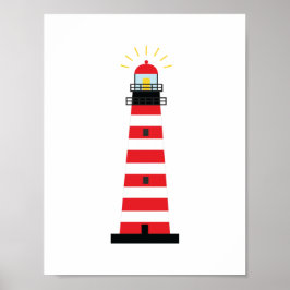 Farbenfrohe Maine West Quoddy Head Lighthouse Poster