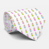 farbenfrohe Maisy Bunnies Pattern Krawatte (Gerollt)