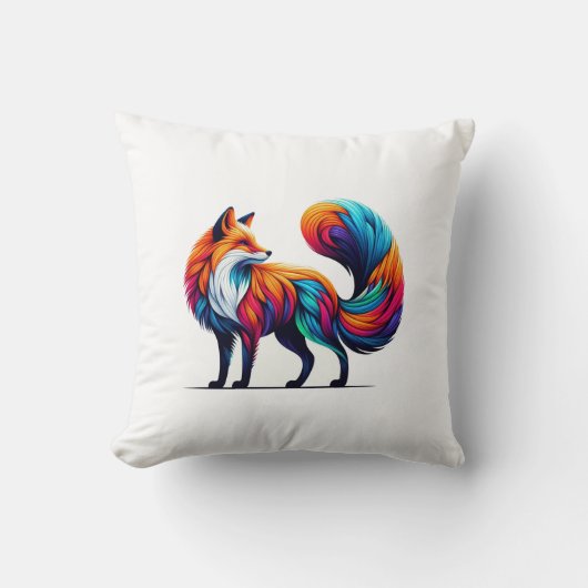 Farbenfrohe, majestätische Foxenkissen Kissen (Vorderseite)