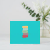 farbenfrohe Makaronen Postkarte (Stehend Vorderseite)