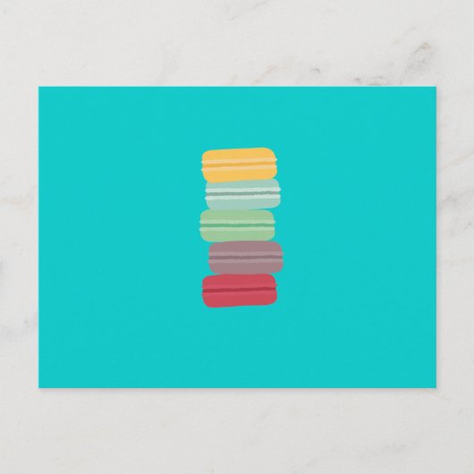 farbenfrohe Makaronen Postkarte (Vorderseite)