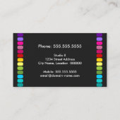 Farbenfrohe Makeup Artist Visitenkarte (Rückseite)