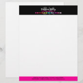 Farbenfrohe Makeust-Monogram-Letterhead Briefbogen (Vorne/Hinten)