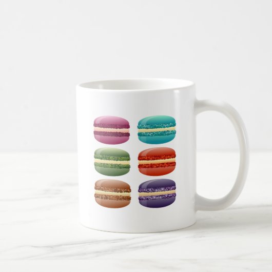 farbenfrohe Makronen Kaffeetasse (Rechts)
