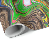 Farbenfrohe Malerei | Abstrakte Kunstkunst Geschenkpapier (Rolleneckpunkt)
