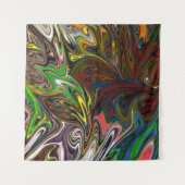 Farbenfrohe Malerei | Abstrakte Kunstkunst Wandteppich (Vorderseite (Horizontal))