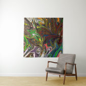Farbenfrohe Malerei | Abstrakte Kunstkunst Wandteppich (Beispiel (Horizontal))