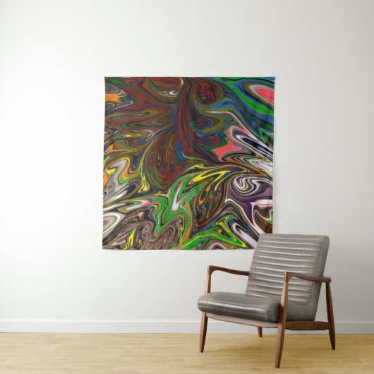 Farbenfrohe Malerei | Abstrakte Kunstkunst Wandteppich (Beispiel)