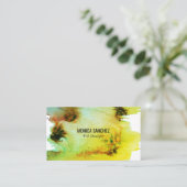 Farbenfrohe Malerei abstrakter Visitenkartendesign Visitenkarte (Stehend Vorderseite)