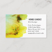 Farbenfrohe Malerei abstrakter Visitenkartendesign Visitenkarte (Rückseite)