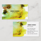 Farbenfrohe Malerei abstrakter Visitenkartendesign Visitenkarte (Vorne/Hinten)