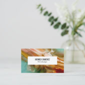 Farbenfrohe Malerei abstrakter Visitenkartendesign Visitenkarte (Stehend Vorderseite)