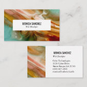 Farbenfrohe Malerei abstrakter Visitenkartendesign Visitenkarte (Vorne/Hinten)