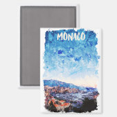 Farbenfrohe Malerei an der Côte d'Azur Magnet (Vorderseite/Rückseite)