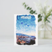 Farbenfrohe Malerei an der Côte d'Azur Postkarte (Stehend Vorderseite)