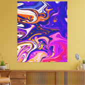 Farbenfrohe Malerei | Beste Kunst, modern abstrakt Leinwanddruck (Insitu (Wohnzimmer))