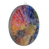 Farbenfrohe Malerei des Künstlers Dartscheibe (Vorderseite Links)