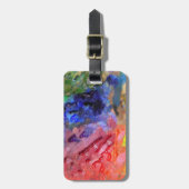 Farbenfrohe Malerei des Künstlers Gepäckanhänger (Vorderseite vertikal)