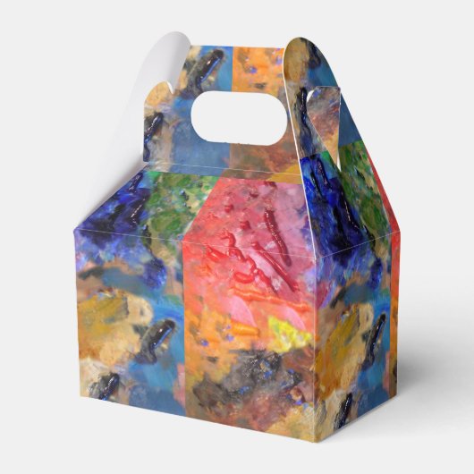 Farbenfrohe Malerei des Künstlers Geschenkschachtel (Rückseite)