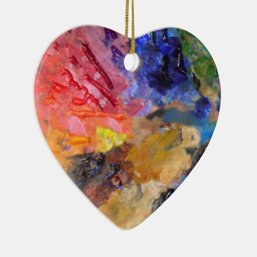 Farbenfrohe Malerei des Künstlers Keramikornament (Rechts)