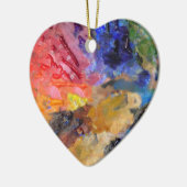 Farbenfrohe Malerei des Künstlers Keramikornament (Links)