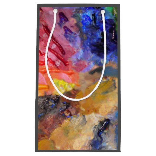 Farbenfrohe Malerei des Künstlers Kleine Geschenktüte (Vorderseite)