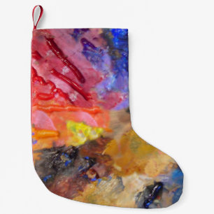Farbenfrohe Malerei des Künstlers Kleiner Weihnachtsstrumpf