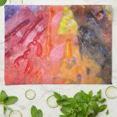 Farbenfrohe Malerei des Künstlers Küchentuch (Gefaltet)