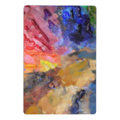 Farbenfrohe Malerei des Künstlers Mini Klemmbrett (Rückseite)