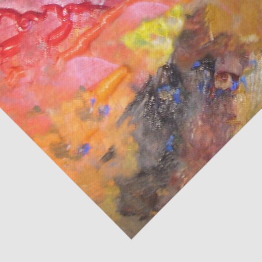 Farbenfrohe Malerei des Künstlers Seidenpapier (Ausschnitt)