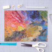 Farbenfrohe Malerei des Künstlers Seidenpapier (Handwerk)