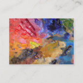 Farbenfrohe Malerei des Künstlers Visitenkarte (Rückseite)