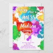 Farbenfrohe Malerei Geburtstagsparty Einladung (Vorderseite)