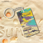 Farbenfrohe Malerei Hawaii Strand Urlaub Sommer Schlüsselanhänger
