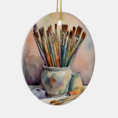 Farbenfrohe Malerei Keramik Ornament (Rechts)