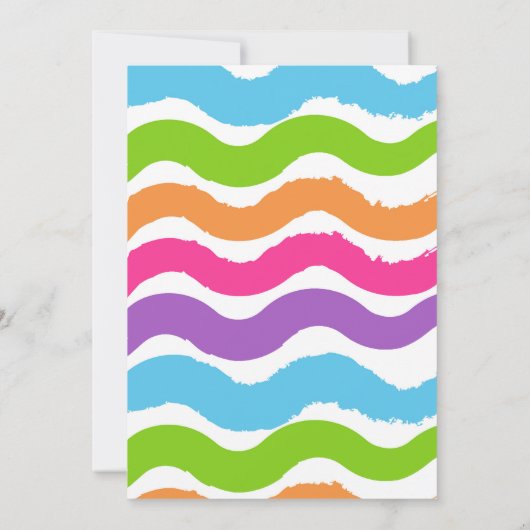 Farbenfrohe Malerei Kindergeburtstag Einladung (Rückseite)