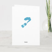 Farbenfrohe Malerei Kunst Danke Grußkarte (Rückseite)