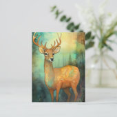 Farbenfrohe Malerei mit gemischten Medien Postkarte (Stehend Vorderseite)