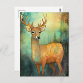 Farbenfrohe Malerei mit gemischten Medien Postkarte (Vorne/Hinten)