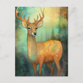 Farbenfrohe Malerei mit gemischten Medien Postkarte (Vorderseite)