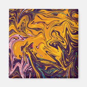 farbenfrohe Malerei und Kunstmeisterwerk Magnet