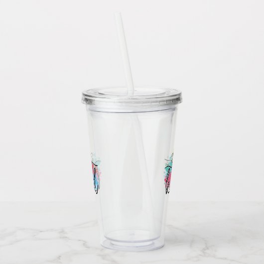 Farbenfrohe, malerische Splash Acryltrinkbecher (Links)