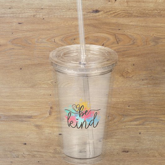 Farbenfrohe, malerische Splash Acryltrinkbecher