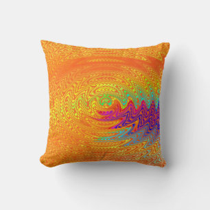 Farbenfrohe Malwache Art Design Abstrakt Kissen