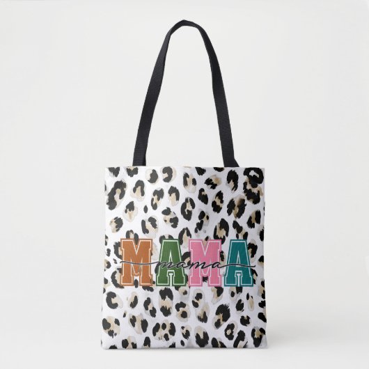 Farbenfrohe Mama Tote Tasche - trendiges Muttertag (Vorderseite)