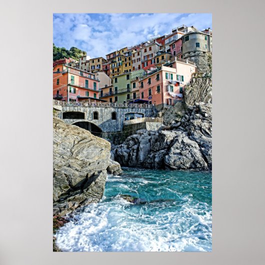 Farbenfrohe Manarola, Italien - das Cinque Terre P Poster (Vorne)