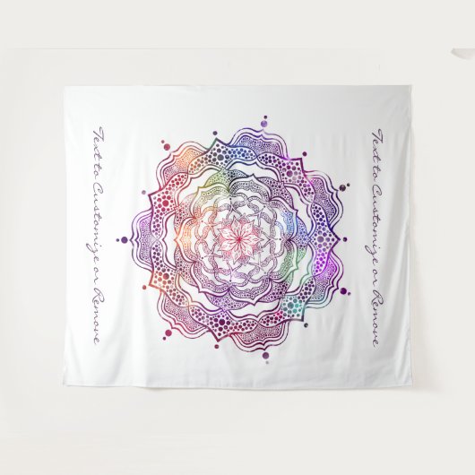 Farbenfrohe Mandala Art Schöner Chic Stylish Custo Wandteppich (Vorderseite (Horizontal))