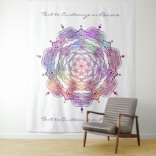 Farbenfrohe Mandala Art Schöner Chic Stylish Custo Wandteppich (Beispiel)