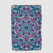 Farbenfrohe Mandala Aztec Pattern Indianisches Eth Golfhandtuch (Vorderseite)