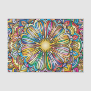 Farbenfrohe Mandala Blume Abstrakt Geometrisches M Seidenpapier